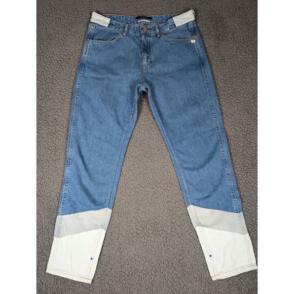 Scotch & Soda Jeans Womens 27/32 Bandit Boyfriend Blue Color Block Cotton Pins - Picture 1 of 15